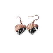 Pewter Earrings - Pieced Leaves