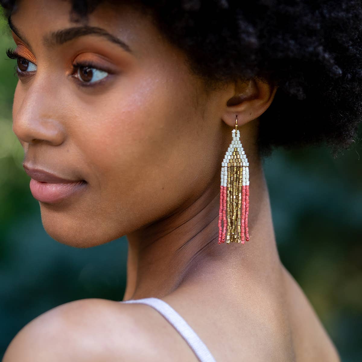 Seed Bead Cascades Earrings - Multiple Color Styles