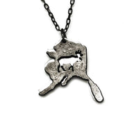 Home State Jewelry - Pewter Necklace - Alaska with Moose