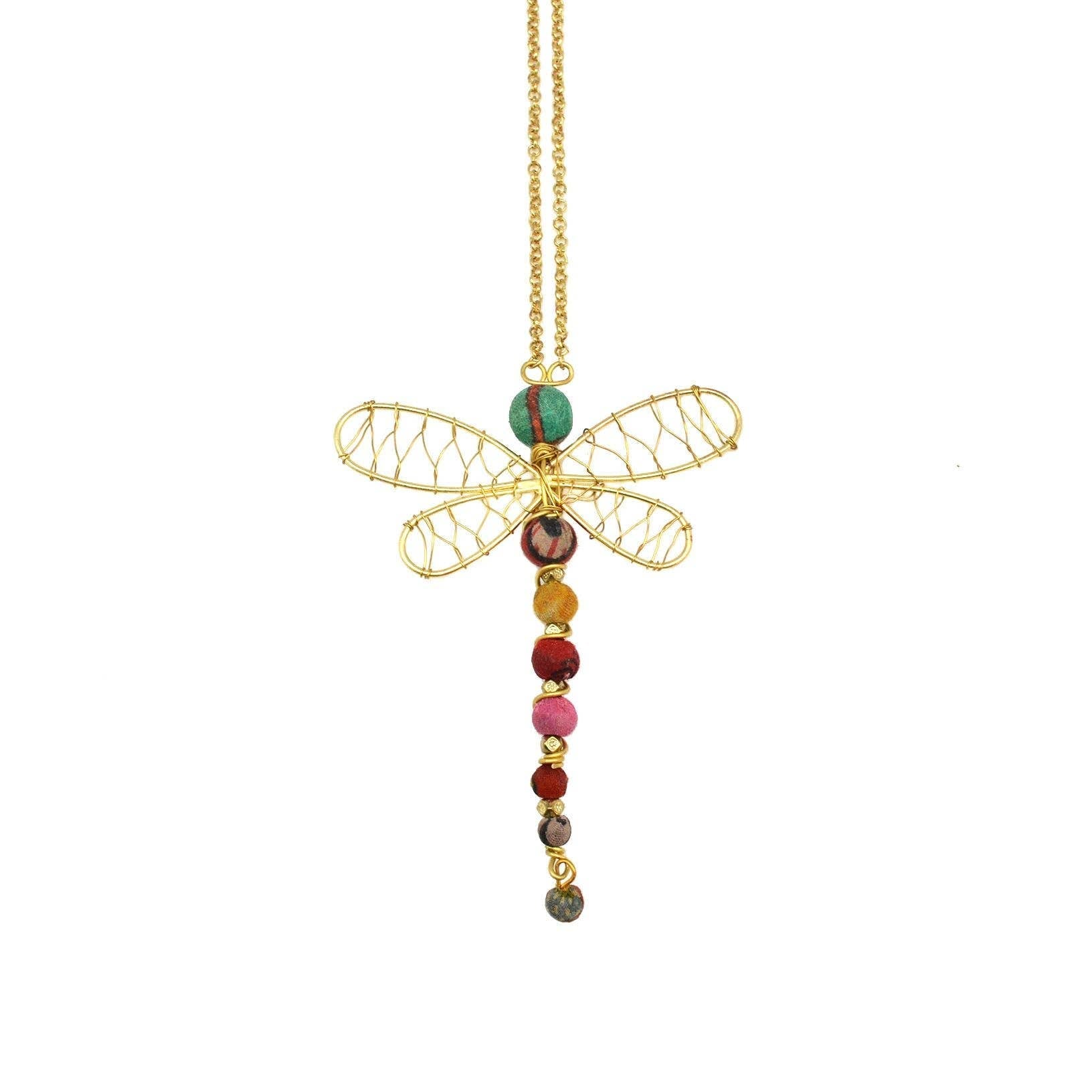 Aasha Dragonfly Pendant Necklace