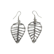 Basketweave Woven Leaf Earrings