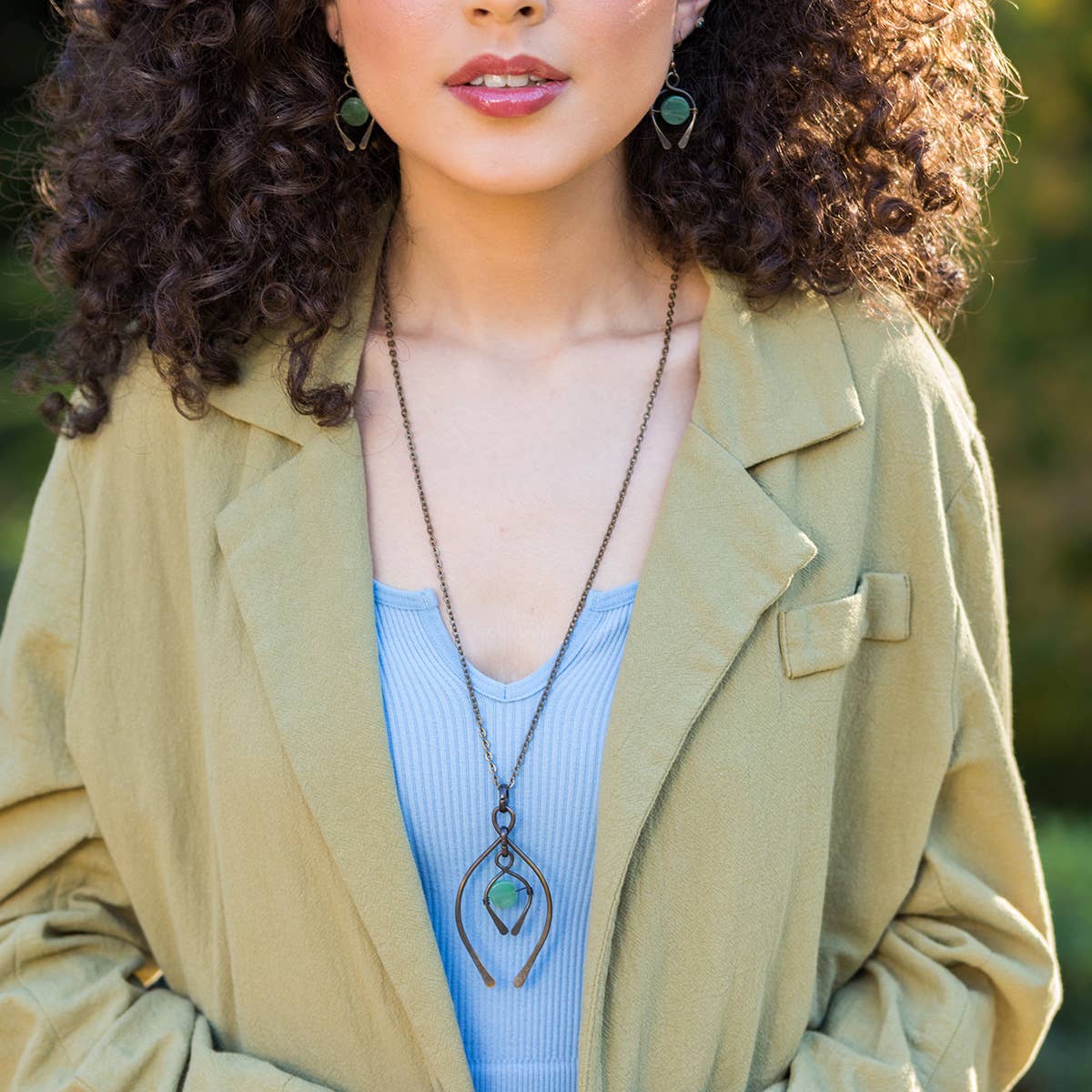 Banjara Aventurine Stone Horse Shoe Necklace