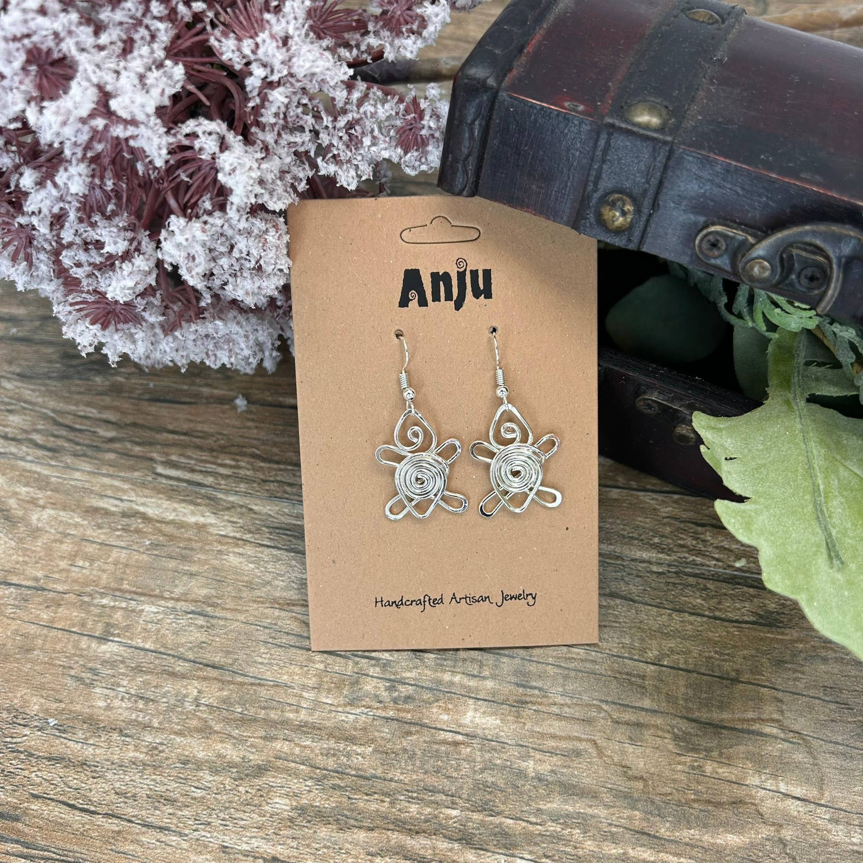 Silver Plated Earrings - Smaller Size Turtle
