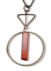 Banjara Red Jasper Circle Long Necklace