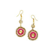 Sachi Cerise Collection Earrings - Layered Gold Bead Discs