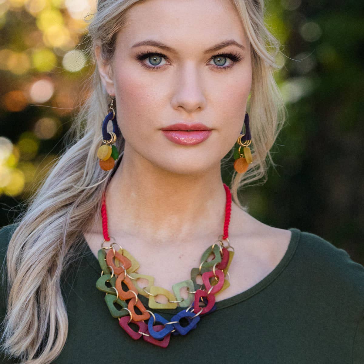 Omala Rainbow Collection Necklace - Abstract Layer