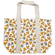 Handcrafted Canvas Bag with Block-Printed Honey Bees