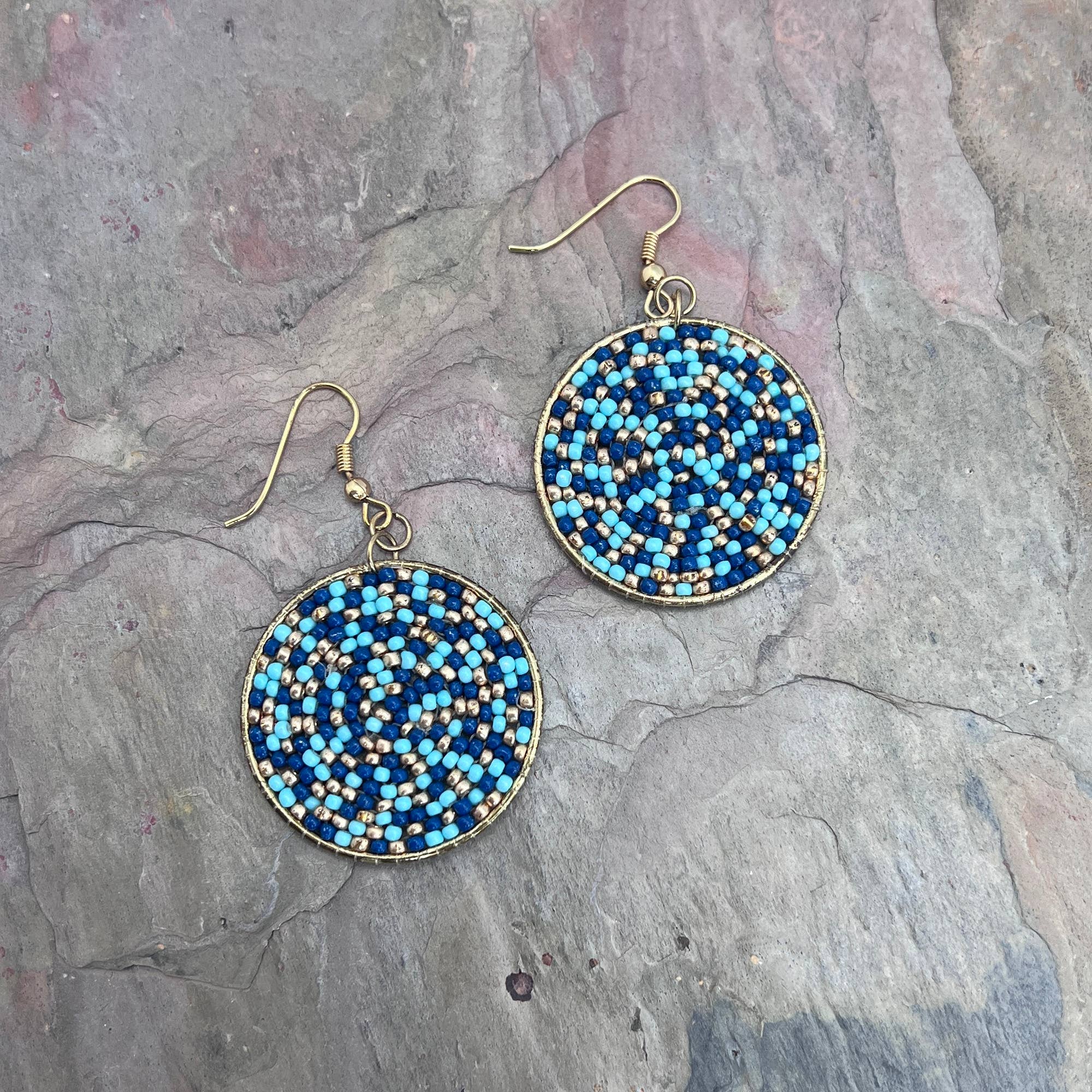 Seed Bead Sprinkle Earrings - Multiple Color Styles