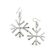 Silver Plated Earrings - Snowflake