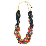 Aasha Braided with Black Beaded Kantha Handcrafted  Necklace
