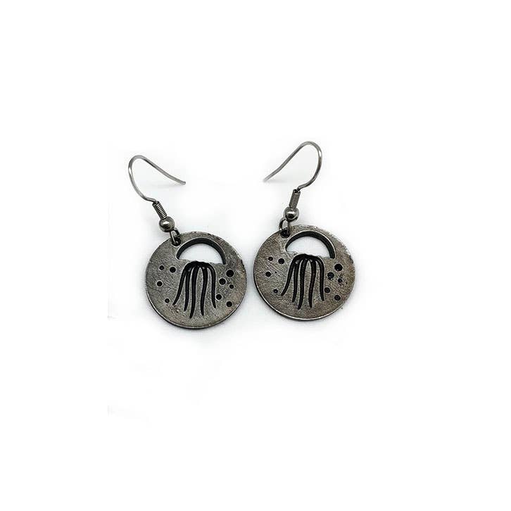 Pewter Earrings - Jellyfish