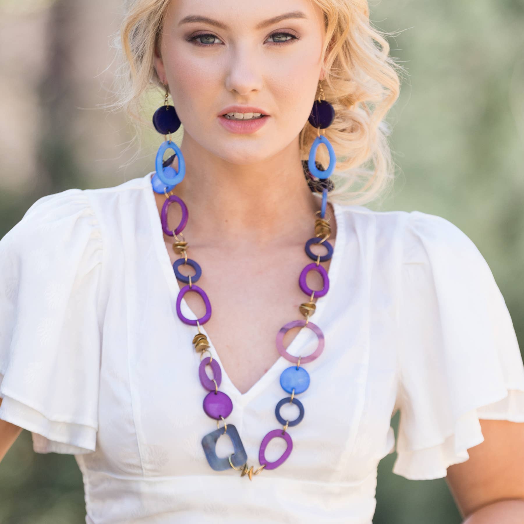 Omala Heliotrope Collection Necklace - Links and Brass
