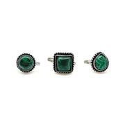 Kashi Semiprecious Small Stone Ring - Malachite