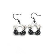Pewter Earrings - Abstract Flower