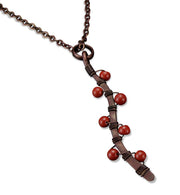 Banjara Copper Vine Necklace with Red Coral