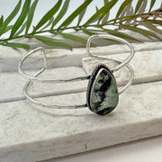 Handcrafted Kashi Semiprecious Stone Cuff - Kambaba Jasper
