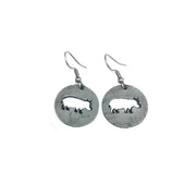 Pewter Earrings - Hippo