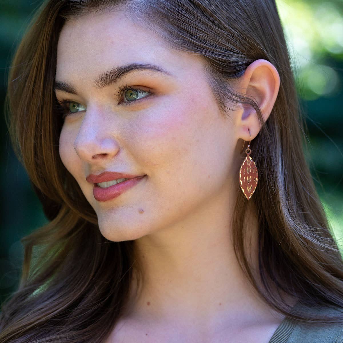 Patina Terracotta Lace Earrings