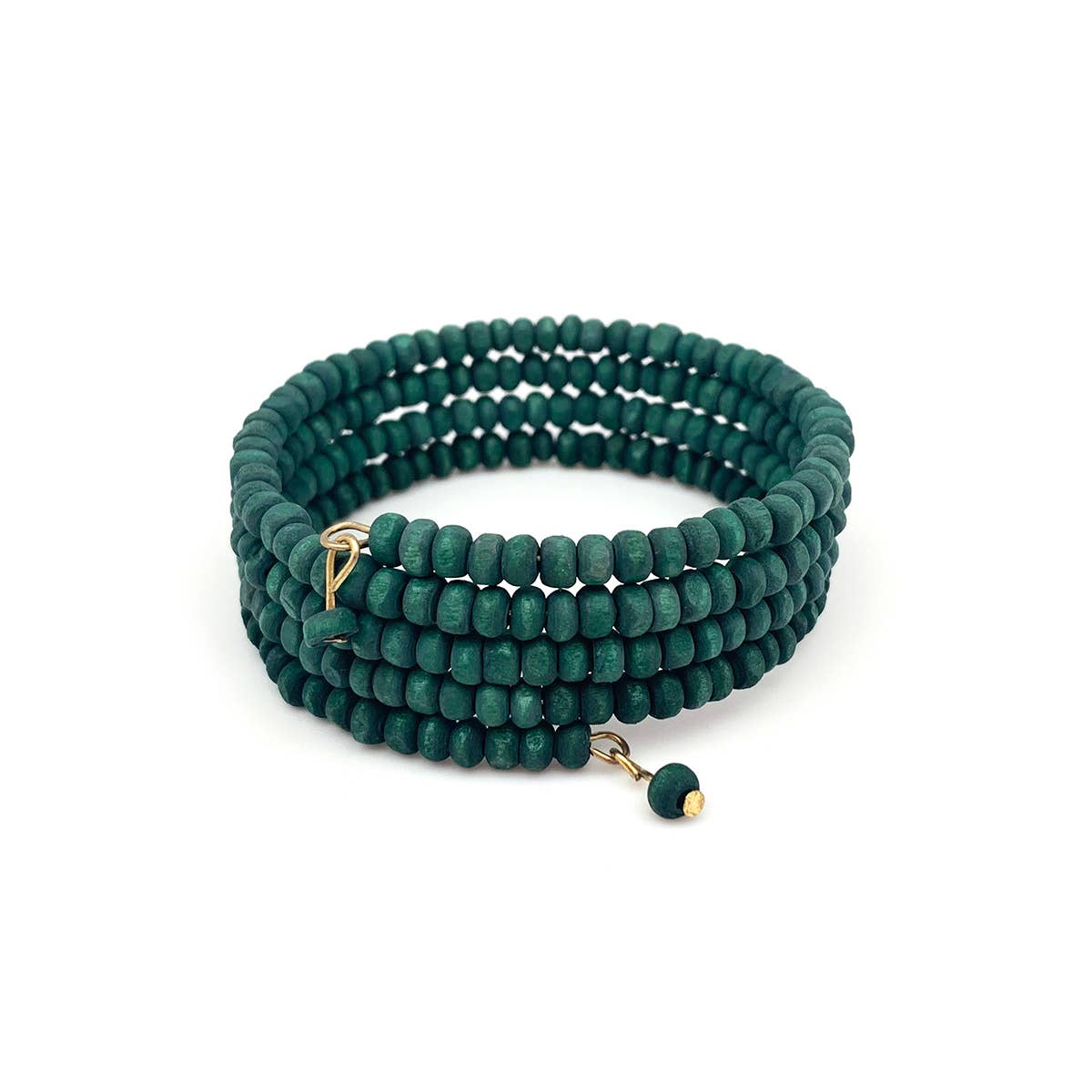 Sachi Chromatic Hues - Dark Green Coil Bracelet