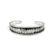 Handcrafted Etched Cuff Bracelet - Raised & Wrinkled
