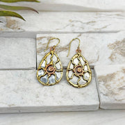 Handcrafted Mixed Metal Sun Earrings