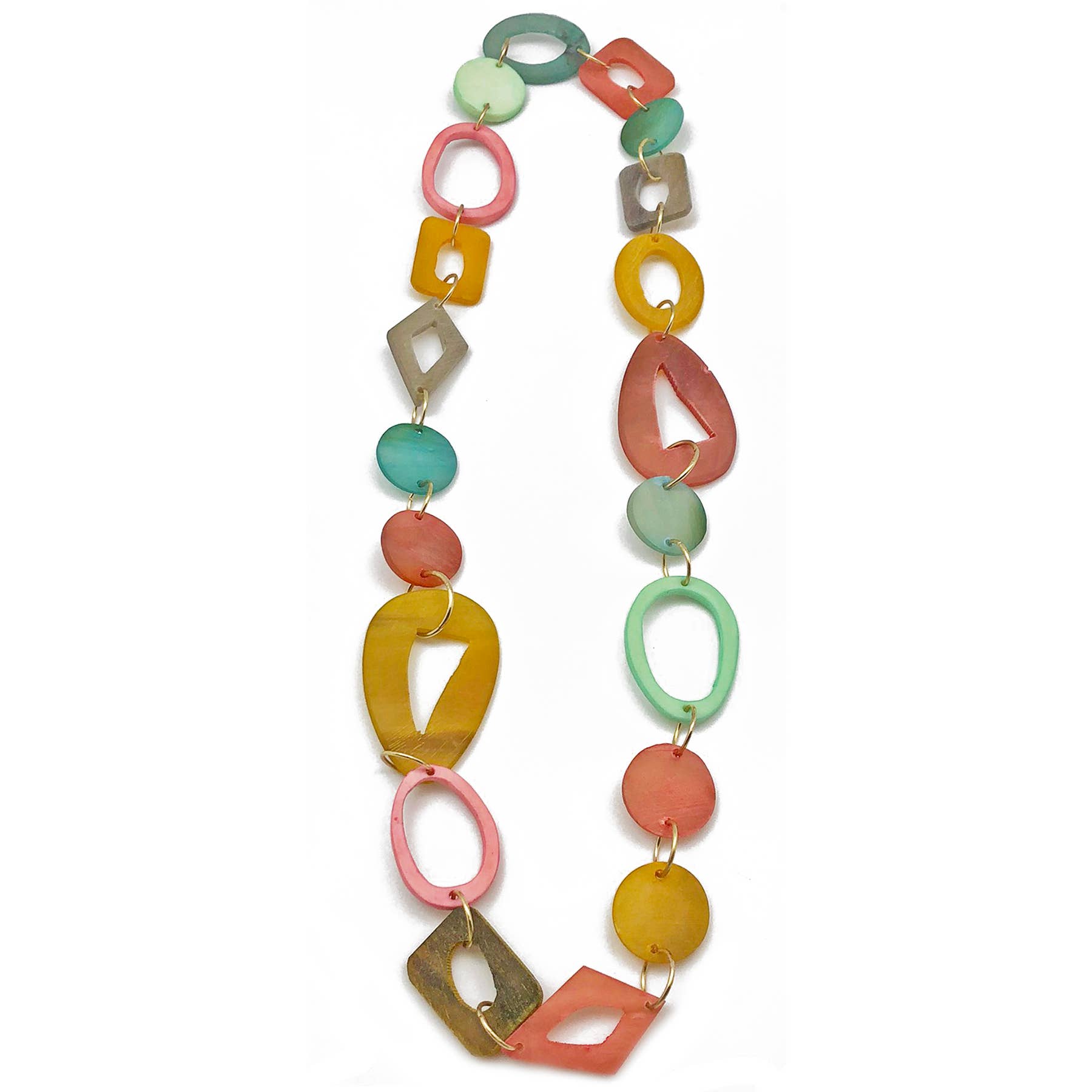 Omala Pleasing Pastels Collection Necklace - Mixed Shapes