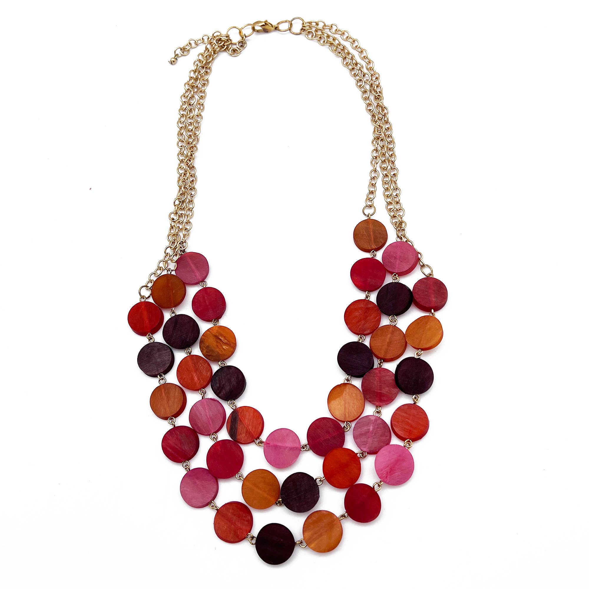 Omala Rosy Cheeks Collection Necklace - Circular Rows