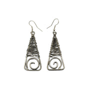 Basketweave Triangle Earrings