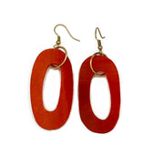 Omala Rainbow Collection Earrings - Long Oval Beads