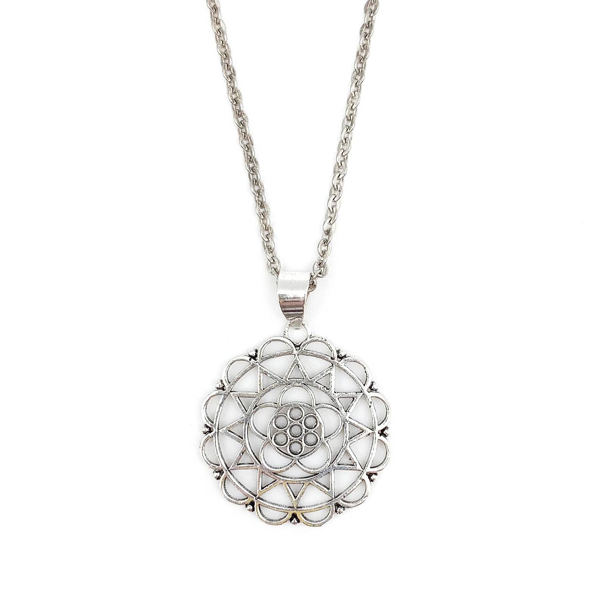 Tanvi Collection Necklace - Silver Points and Scallops