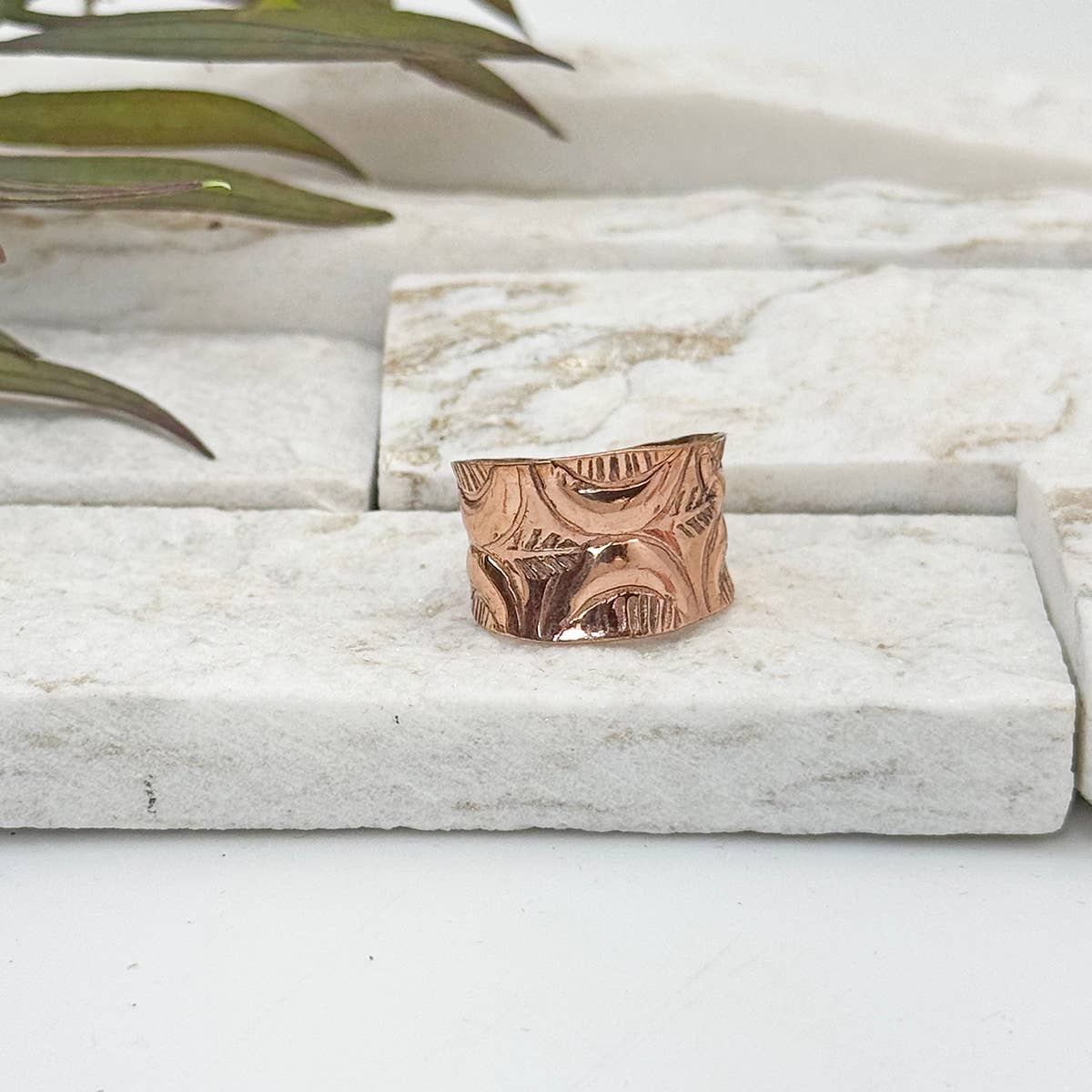 Handcrafted Copper Abstract Ring