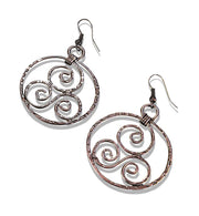 Banjara Spiral Trinity in Circle Earrings