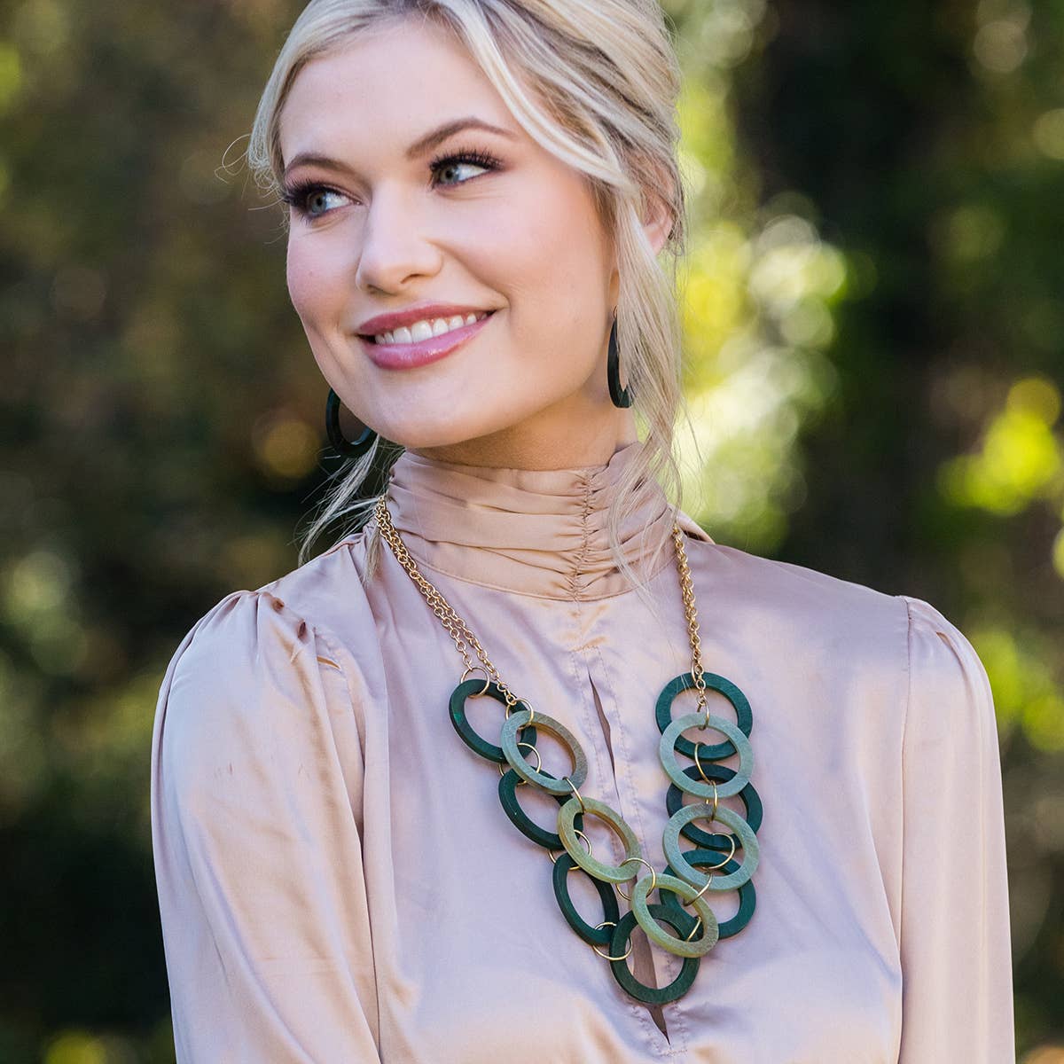 Omala Verdant Collection Necklace - Large Rings