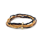 Sachi Beaded Safari Bracelet - Multicolor Solid Stretch