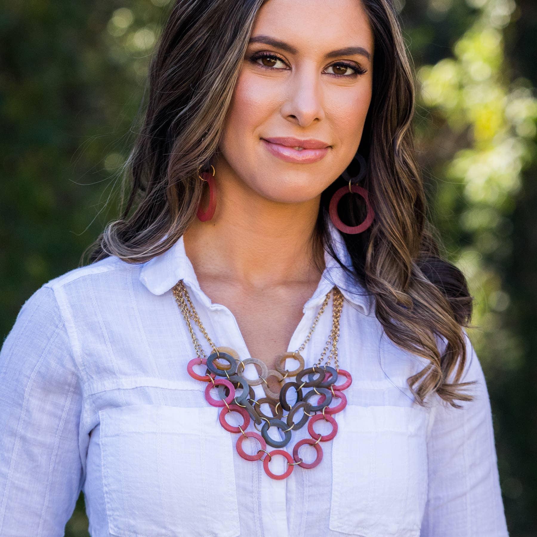 Omala Rosy Cheeks Collection - Layered Rings Necklace