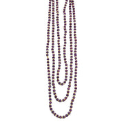 Sachi Mulberry Mix Necklace - Three Long Strands Purple