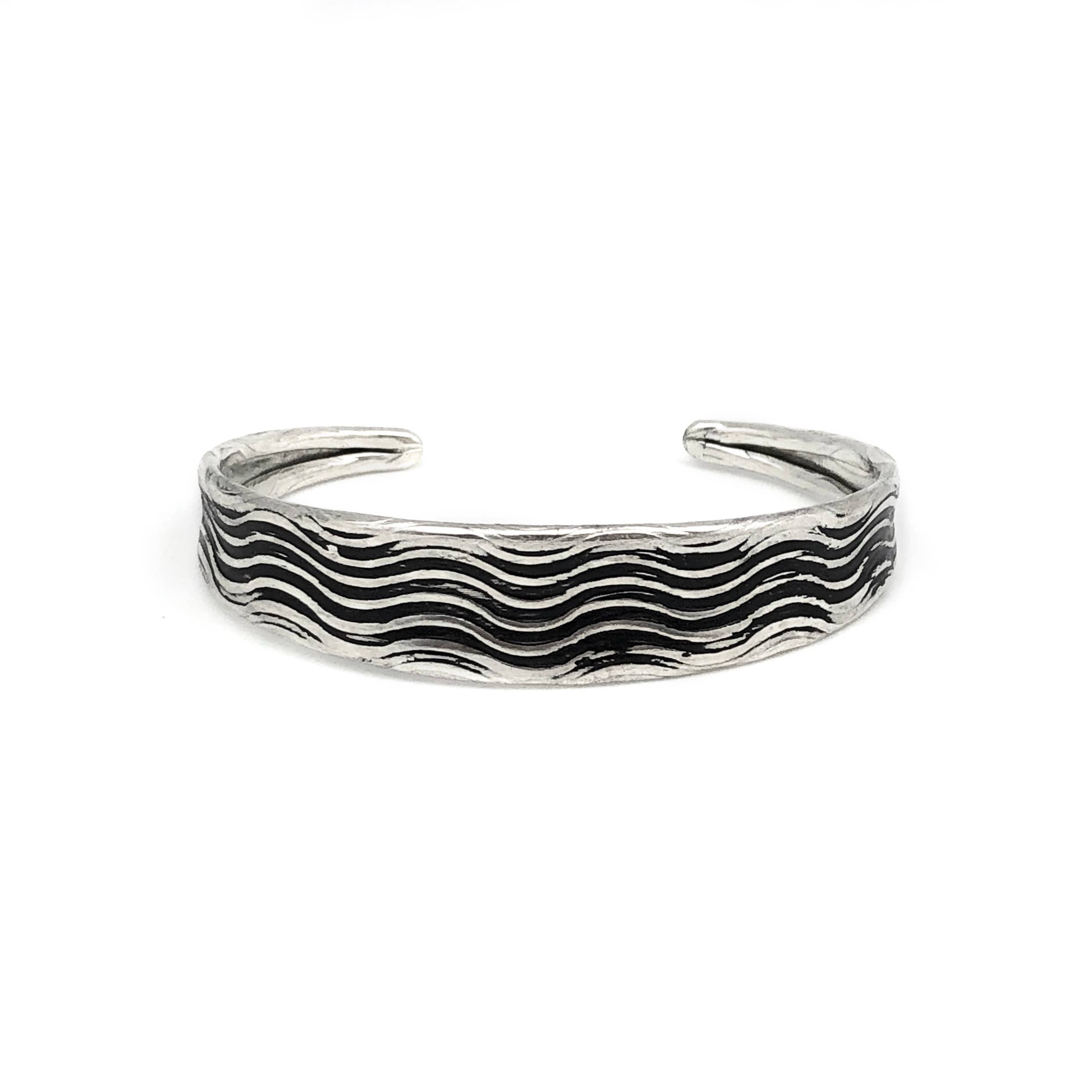 Banjara Collection Etched Cuff Bracelet - Waves