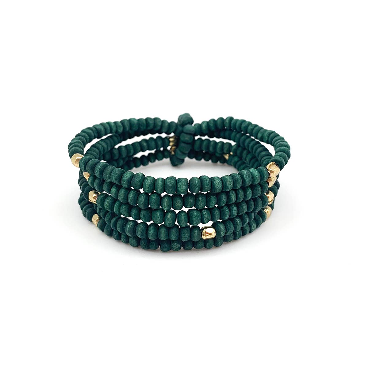 Sachi Chromatic Hues - Dark Green Multi-Strand Bracelet