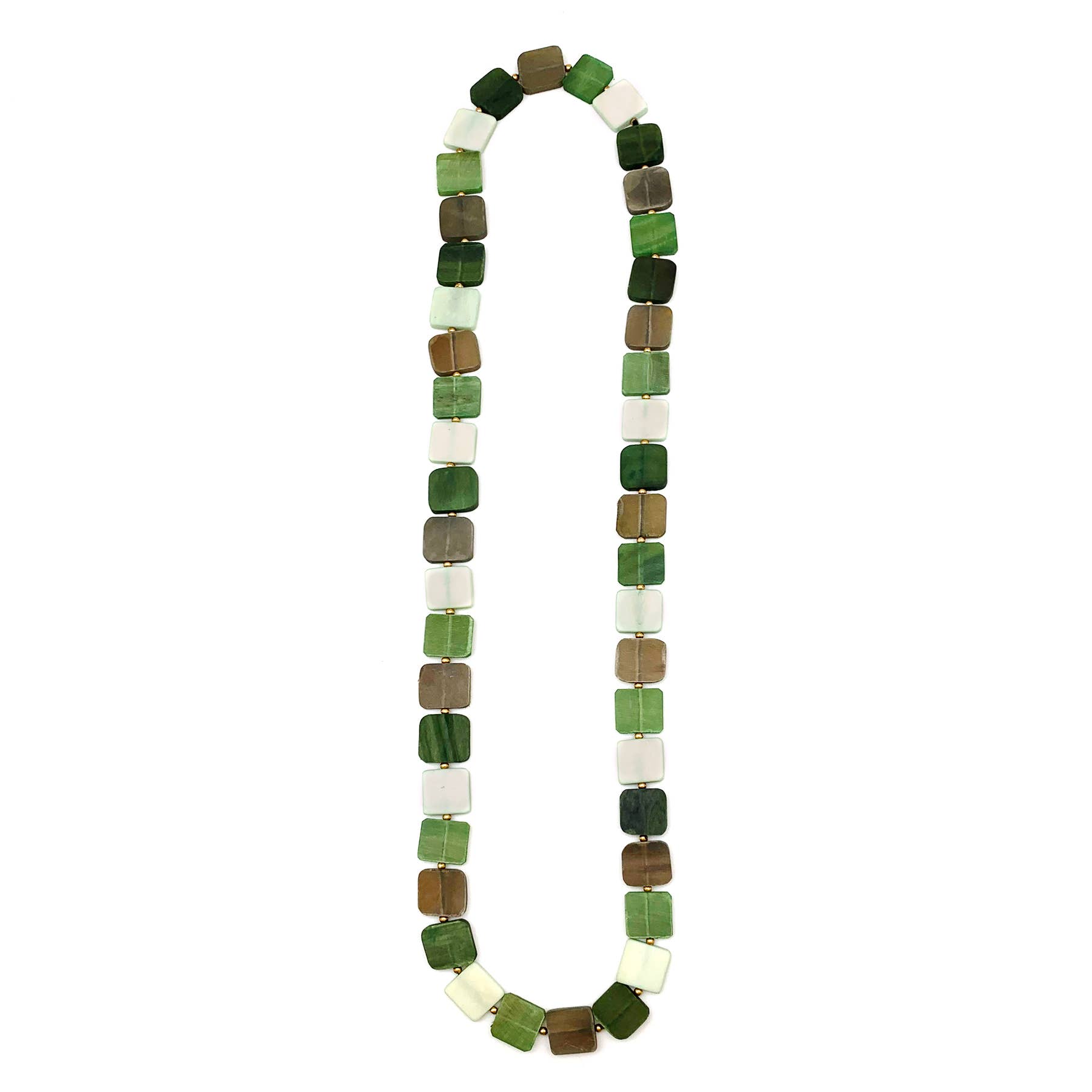 Omala Verdant Collection Necklace - Mixed Squares