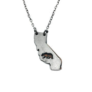 Home State Jewelry - Pewter Necklace - California with Bear