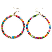 Aasha Kantha Handcrafted Large Hoop Earrings