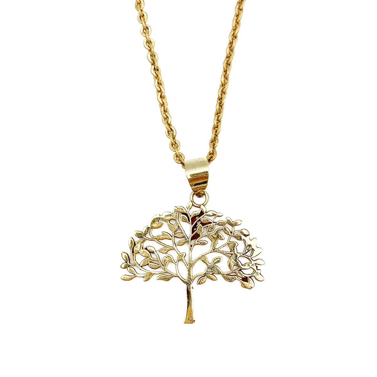 Tanvi Collection Necklace - Gold Tree With Leafy Branches