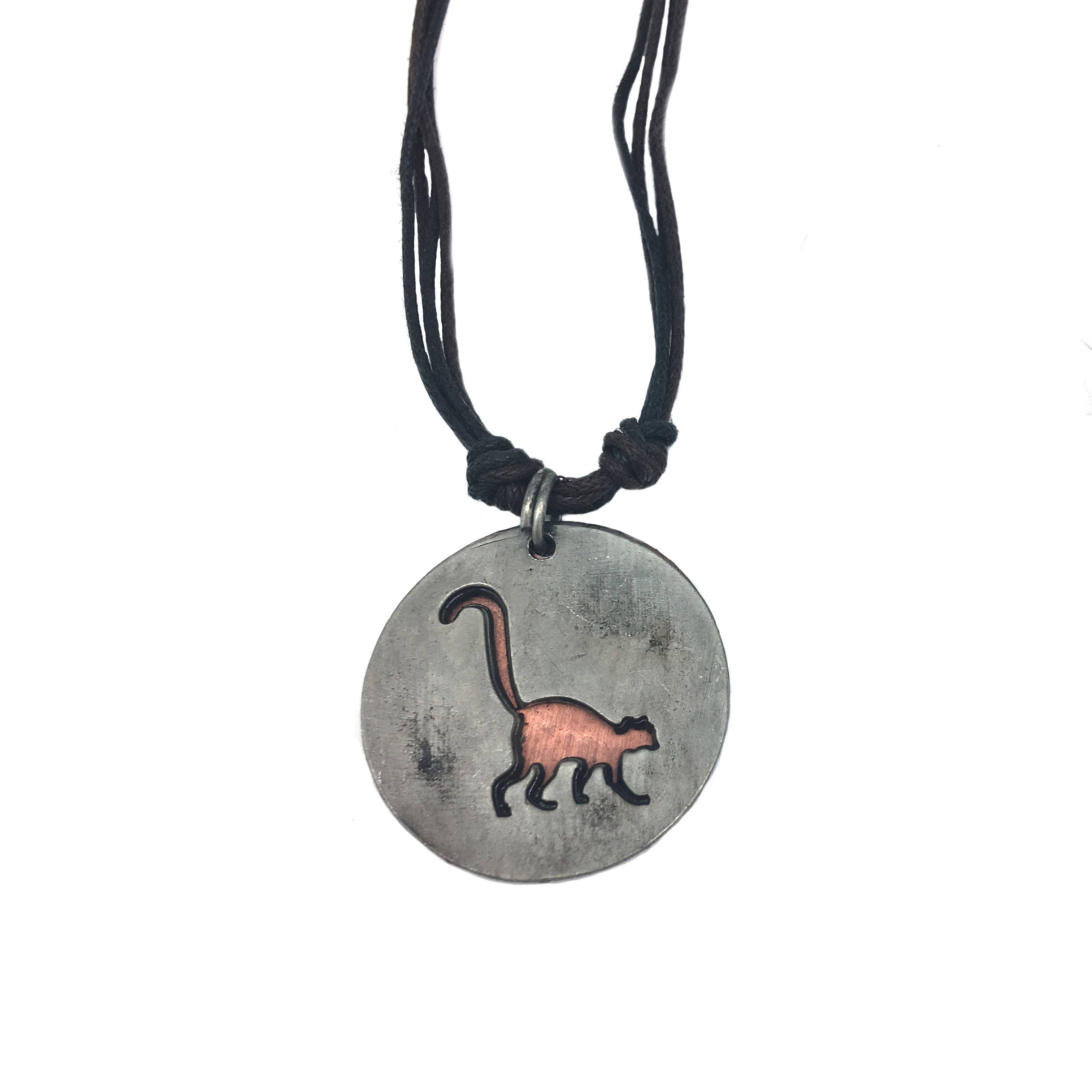 Pewter Necklace - Lemur