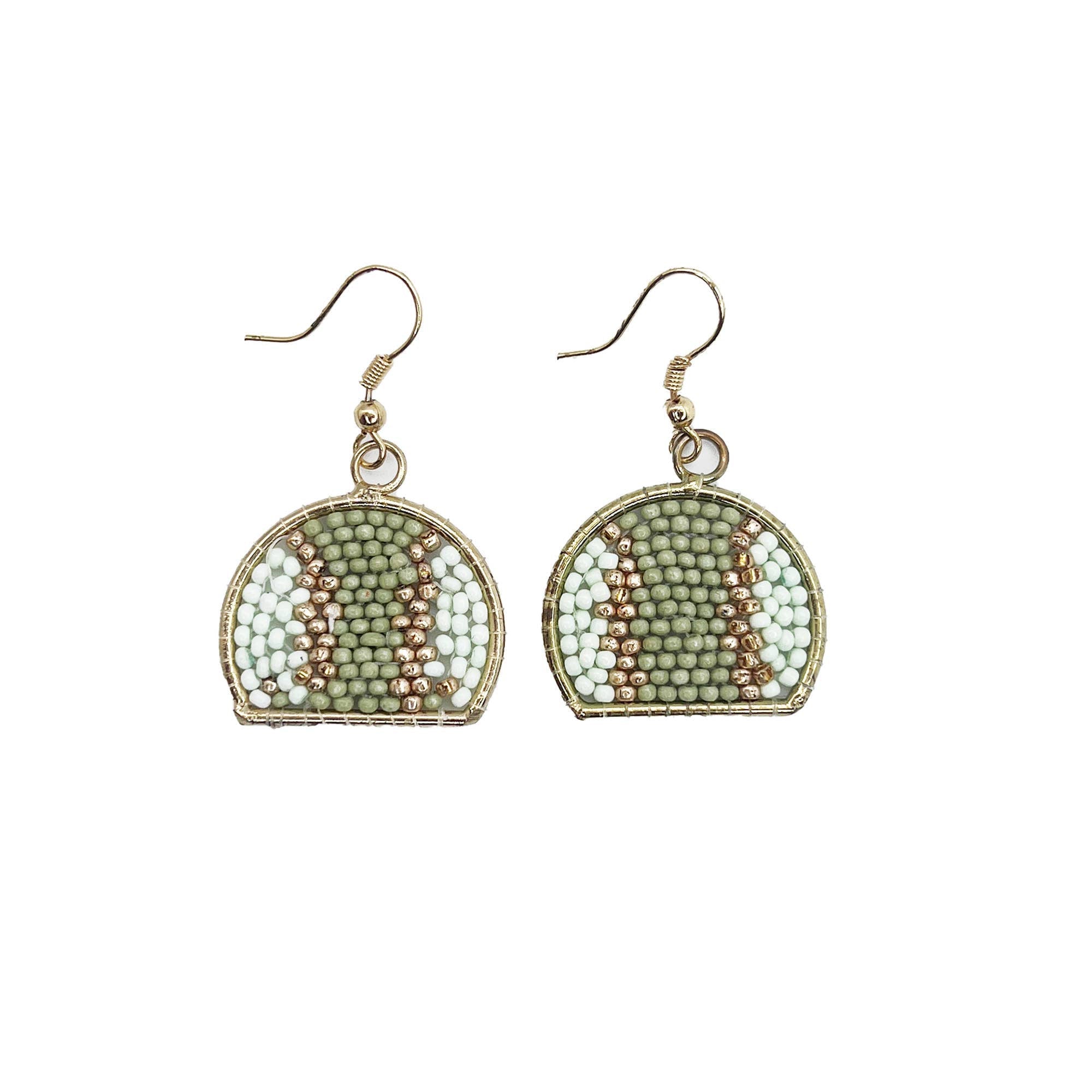 Seed Bead Arch Earrings - Multiple Color Styles