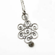 Banjara Labradorite Stone Spiral Necklace