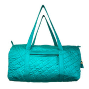 Aviva Collection - Quilted Solid Cotton Duffle Bag - Teal