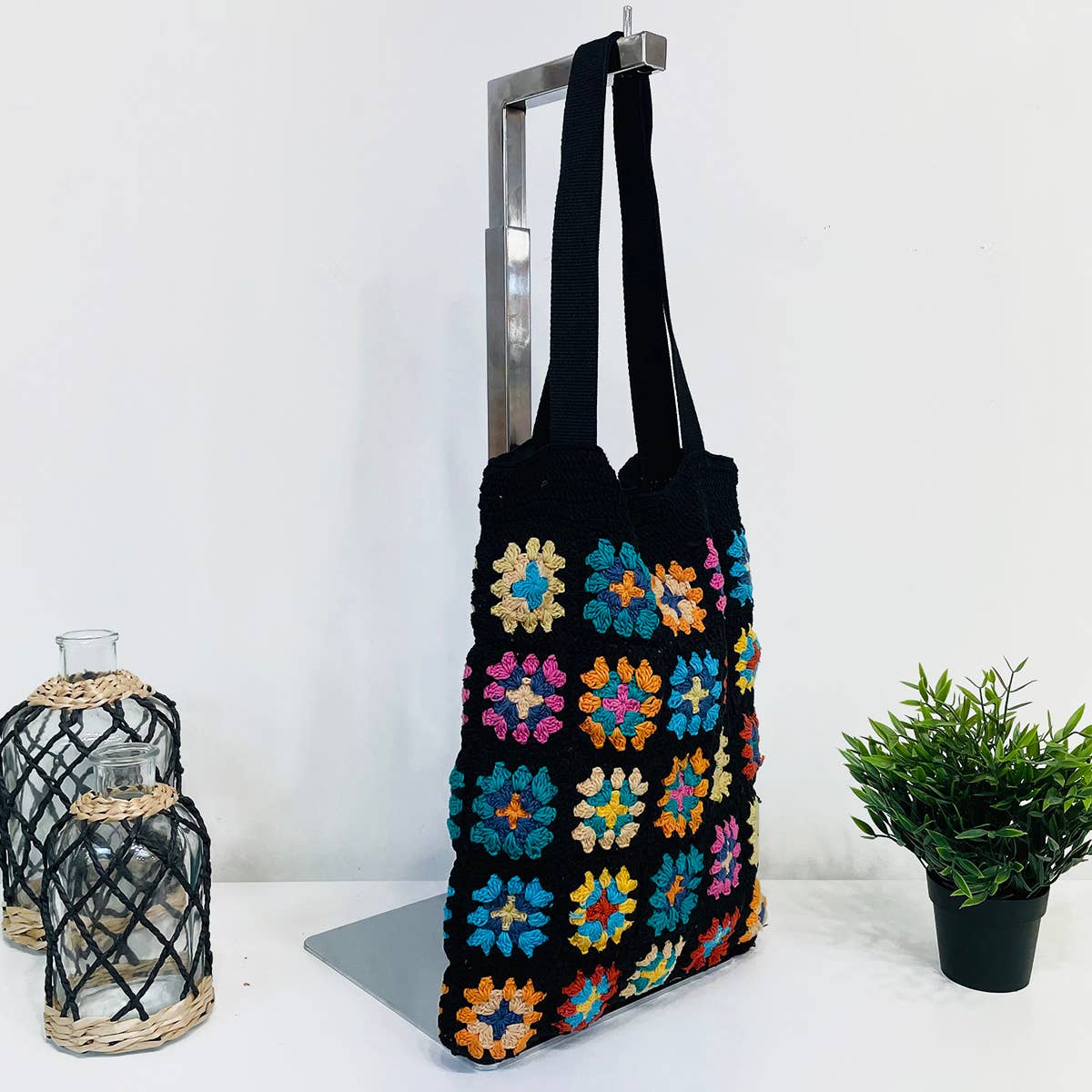 Laya Cotton Crochet Tote Bags