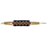 Sachi Beaded Safari Bracelet - Diamonds and Chain Fringe