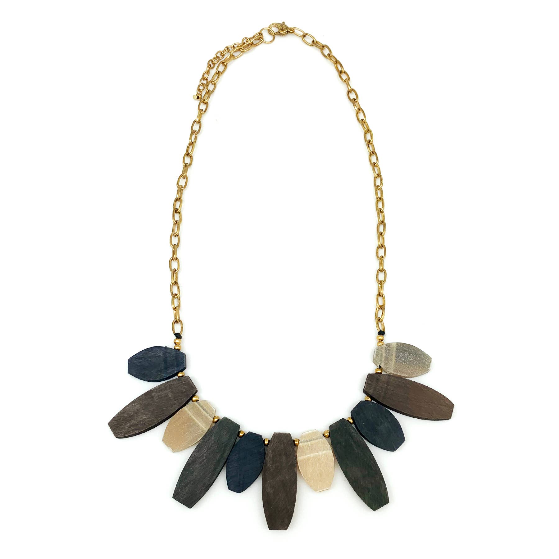 Omala Misty Greens Collection Necklace - Graduated Beads