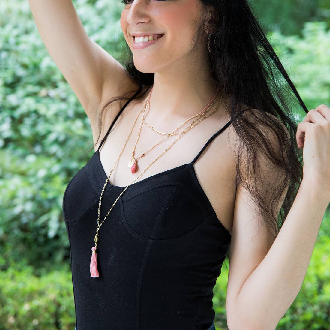 Sachi Tassels and Charms Necklace